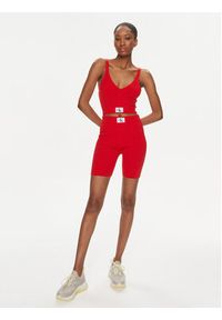 Calvin Klein Jeans Top Label J20J223152 Czerwony Slim Fit. Kolor: czerwony. Materiał: lyocell #4