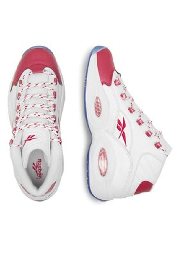 Reebok Sneakersy Question Mid 100074721 Biały. Kolor: biały. Materiał: skóra