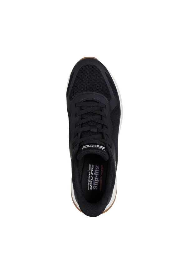 skechers - Męskie BOBS SQUAD 4 Slip-On Czarny. Zapięcie: bez zapięcia. Kolor: czarny. Materiał: kauczuk, syntetyk, poliester, materiał. Szerokość cholewki: normalna. Model: Skechers Sport