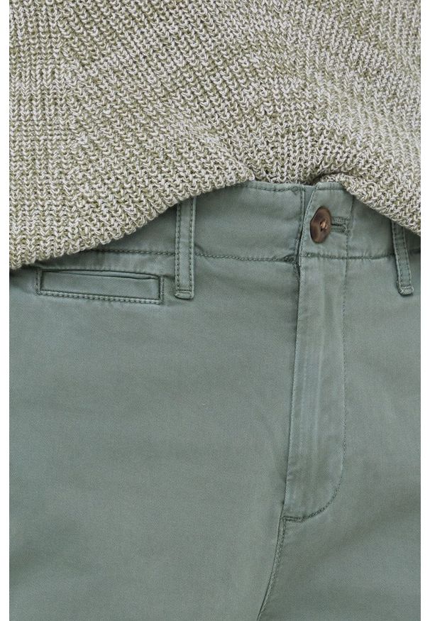 GAP - Spodnie. Okazja: na co dzień. Kolor: zielony. Materiał: materiał. Styl: casual