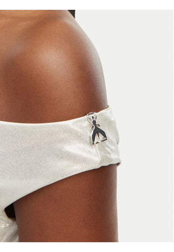 Patrizia Pepe Sukienka koktajlowa 2A3040/J242-S125 Kremowy Regular Fit. Kolor: kremowy. Materiał: syntetyk. Styl: wizytowy