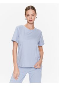 Calvin Klein T-Shirt K20K205410 Błękitny Regular Fit. Kolor: niebieski. Materiał: bawełna #1