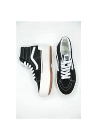 Trampki Vans cu platforma Sk8-Hi Stacked, Kobiety. Wysokość cholewki: za kostkę. Zapięcie: sznurówki. Kolor: czarny. Materiał: materiał, syntetyk. Szerokość cholewki: normalna. Obcas: na platformie. Model: Vans SK8. Sport: turystyka piesza