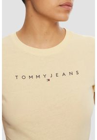 Tommy Jeans - TOMMY JEANS Żółty t-shirt damski, Rozmiar S. Kolor: żółty #4
