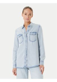 Guess Koszula jeansowa W5YH33 D4N61 Niebieski Regular Fit. Kolor: niebieski. Materiał: lyocell, jeans #1