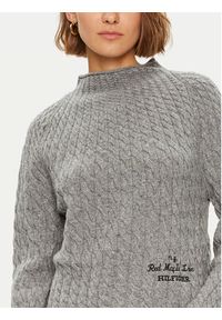 TOMMY HILFIGER - Tommy Hilfiger Sweter WW0WW42144 Szary Relaxed Fit. Kolor: szary. Materiał: wełna #5