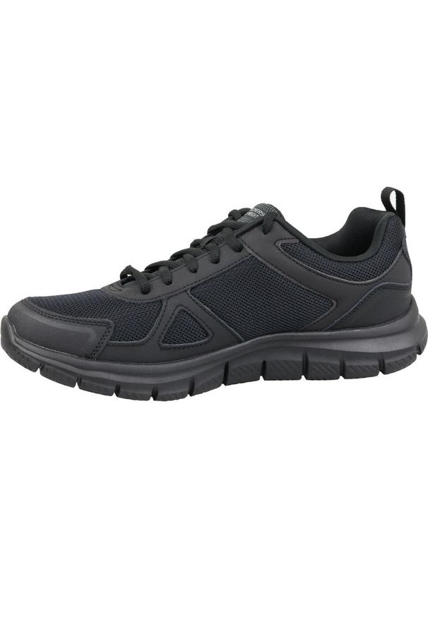 skechers - Buty do chodzenia męskie Skechers Trackscloric. Zapięcie: sznurówki. Kolor: czarny. Materiał: materiał, syntetyk, tkanina. Szerokość cholewki: normalna. Sport: turystyka piesza