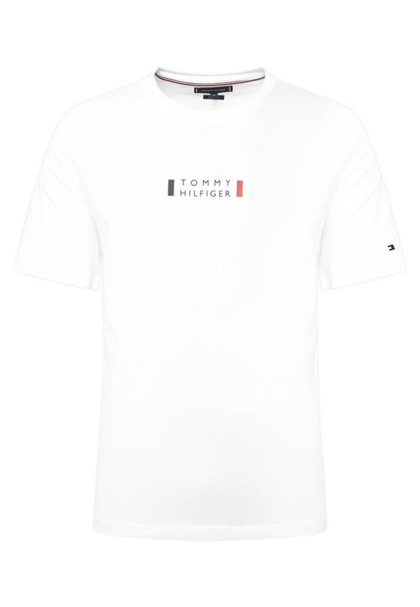 TOMMY HILFIGER - Tommy Hilfiger T-Shirt Brand Love MW0MW41453 Biały Regular Fit. Kolor: biały. Materiał: bawełna