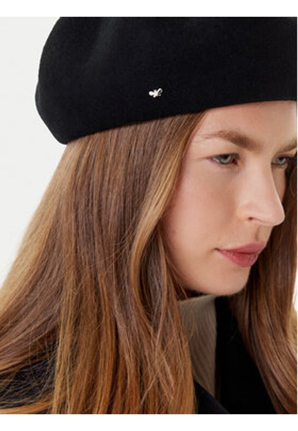 Weekend Max Mara Beret Pitti 2525576014 Czarny. Kolor: czarny. Materiał: wełna, materiał