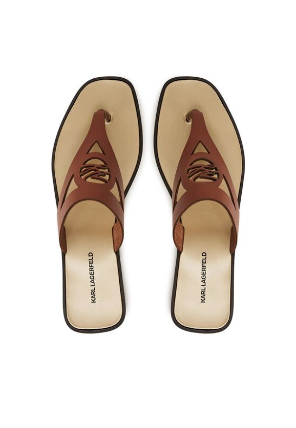 Karl Lagerfeld - KARL LAGERFELD Japonki Skoot II KL80407 Brązowy. Kolor: brązowy. Materiał: skóra