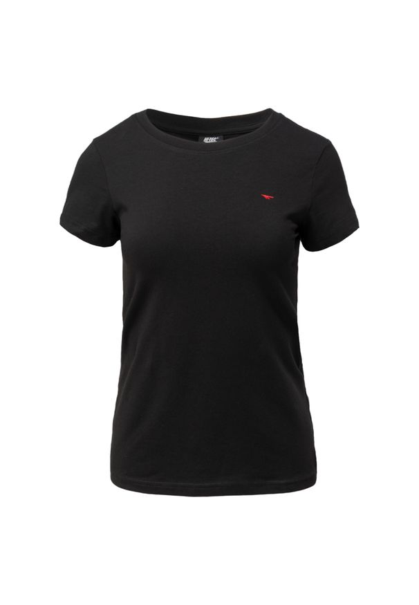 Hi-tec - T-shirt Damski Slim Z Krótkim Rękawem Playo II. Kolor: czarny. Długość rękawa: krótki rękaw. Długość: krótkie. Sport: turystyka piesza