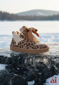 Renee - Brązowe Zimowe Sneakersy Vices Stylizowane na Śniegowce z Futerkiem i Wzorem w Panterkę Tennira. Okazja: na co dzień, na spacer. Zapięcie: sznurówki. Kolor: brązowy. Materiał: futro. Wzór: motyw zwierzęcy. Sezon: zima. Obcas: na płaskiej podeszwie. Sport: turystyka piesza #1