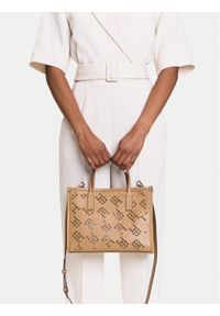 TOMMY HILFIGER - Tommy Hilfiger Torebka Th City Mini AW0AW17500 Brązowy. Kolor: brązowy. Materiał: skórzane #1