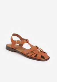 Born2be - Brązowe Sandały VICES z Przeplatanymi Paskami i Elegancką Aplikacją Peticea. Okazja: na co dzień. Zapięcie: pasek. Kolor: brązowy. Materiał: jeans. Wzór: aplikacja. Sezon: lato. Styl: elegancki #5