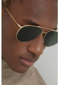 Burberry okulary przeciwsłoneczne męskie kolor złoty. Kolor: złoty #7
