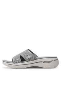 skechers - Skechers Klapki Go Walk Arch Fit Sandal-Joyful 140274/GRY Szary. Kolor: szary. Materiał: materiał #4