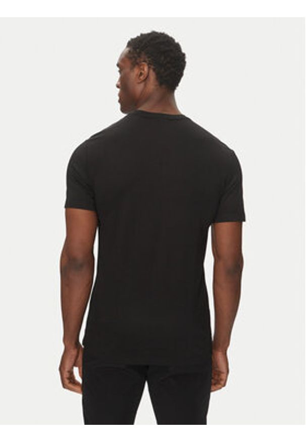 EA7 Emporio Armani T-Shirt 7M000301 AF13739 UC001 Czarny Slim Fit. Kolor: czarny. Materiał: wiskoza