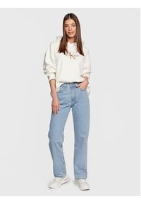 Calvin Klein Jeans Bluza J20J220427 Écru Oversize. Materiał: syntetyk