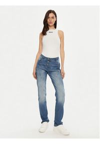 Please Jeansy P0VVBQ2W6E Niebieski Cropped Fit. Kolor: niebieski #5