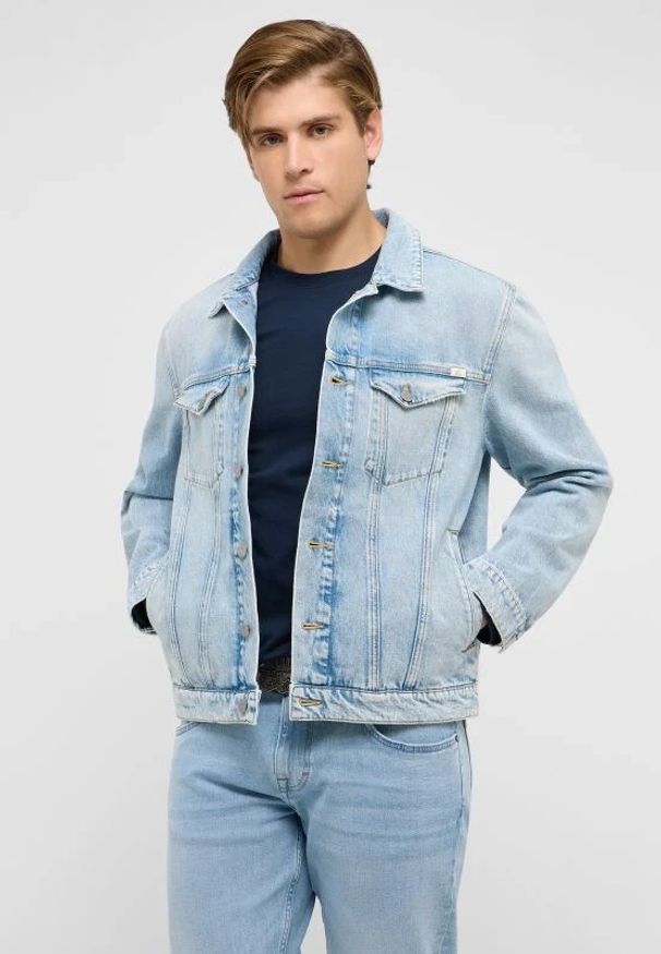 Męska Kurtka Zimowa Mustang Style Dallas Jacket Denim Blue 1017682 5000 312. Materiał: denim, jeans. Sezon: zima