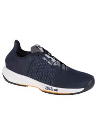 Buty do tenisa męskie, Wilson Kaos Rapide Clay. Zapięcie: sznurówki. Kolor: niebieski. Materiał: guma, materiał, tkanina, syntetyk. Szerokość cholewki: normalna. Sport: tenis