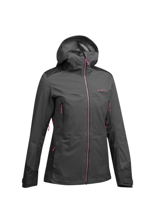 quechua - Kurtka turystyczna damska Quechua MH900 wodoodporna. Materiał: tkanina, materiał