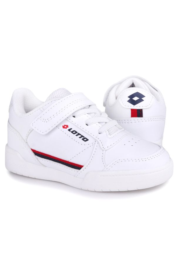 LOTTO - Buty dziecięce tramki sportowe Lotto NANDU K. Kolor: biały. Sport: turystyka piesza