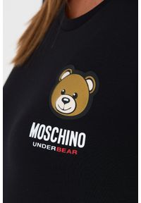 MOSCHINO Czarny damski t-shirt, Rozmiar S. Kolor: czarny. Materiał: bawełna #7