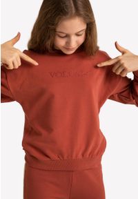Volcano - Dziewczęca bluza z aplikacjami z koralików B-NINO JUNIOR. Materiał: elastan, materiał, bawełna, dresówka, dzianina. Długość: krótkie. Wzór: aplikacja