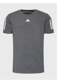 Adidas - adidas Koszulka techniczna Own The Run HR6617 Szary Regular Fit. Kolor: czarny. Materiał: syntetyk. Sport: bieganie