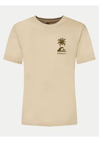 Quiksilver T-Shirt Tropical Breeze Mor AQYZT09562 Beżowy Regular Fit. Kolor: beżowy. Materiał: bawełna