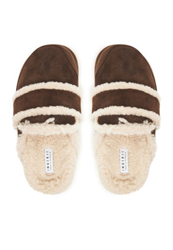 Inuikii Klapki Chunky Loafer 1011.005.0031 Brązowy. Kolor: brązowy. Materiał: skóra, zamsz