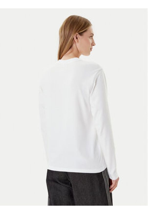 Adidas - adidas Bluzka Essentials JW7454 Biały Regular Fit. Kolor: biały. Materiał: bawełna