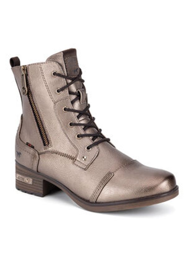 Mustang Trzewiki 1229-513 Złoty. Kolor: złoty. Materiał: materiał