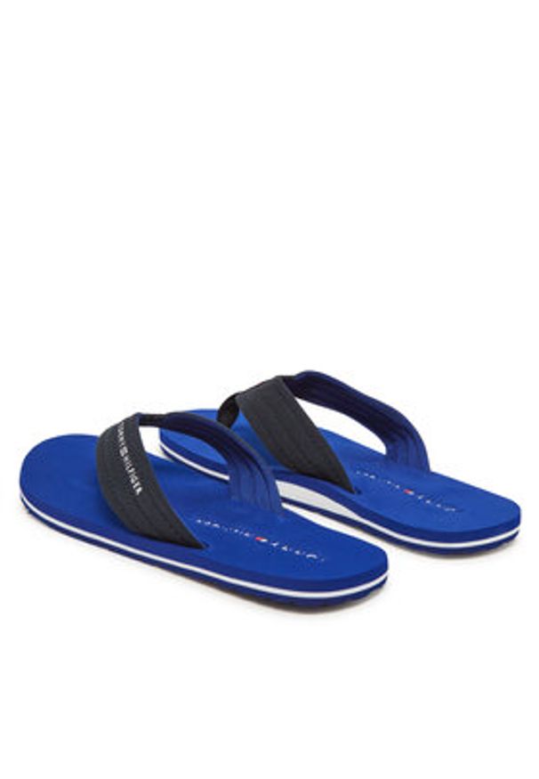 TOMMY HILFIGER - Tommy Hilfiger Japonki Nyc Beach Sandal FM0FM05437 Granatowy. Kolor: niebieski. Materiał: materiał