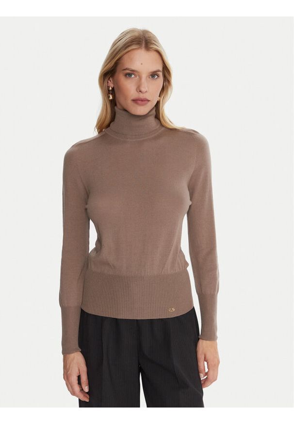 Luisa Spagnoli Golf Manos 100106 Czarny Slim Fit. Typ kołnierza: golf. Kolor: czarny. Materiał: wełna