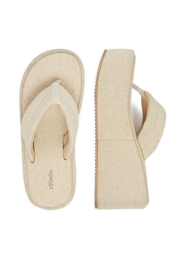 DeeZee Japonki CT0718-1 Beżowy. Kolor: beżowy. Materiał: materiał