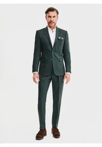 Pako Lorente - PAKO LORENTE – Gładka marynarka garniturowa w kolorze zielonym. Kolor: zielony. Materiał: poliester, wiskoza, elastan. Wzór: gładki #4