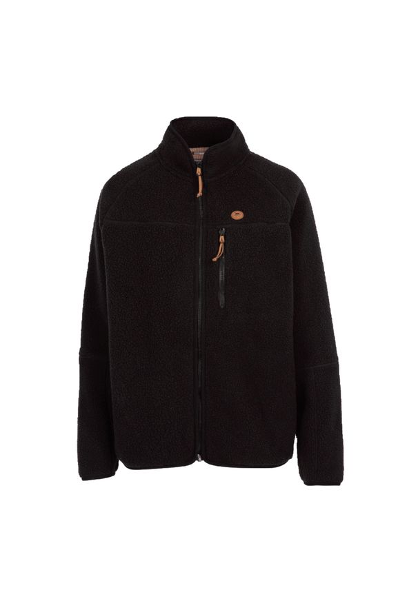 TRESPASS - Damska Bluza Polarowa Quake Ze Skórzanym Wykończeniem. Kolor: czarny. Materiał: polar, skóra. Sezon: zima. Styl: sportowy. Sport: turystyka piesza