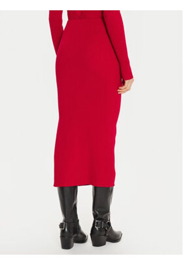 TwinSet - TWINSET Spódnica ołówkowa 242TT3026 Czerwony Slim Fit. Kolor: czerwony. Materiał: wiskoza, syntetyk