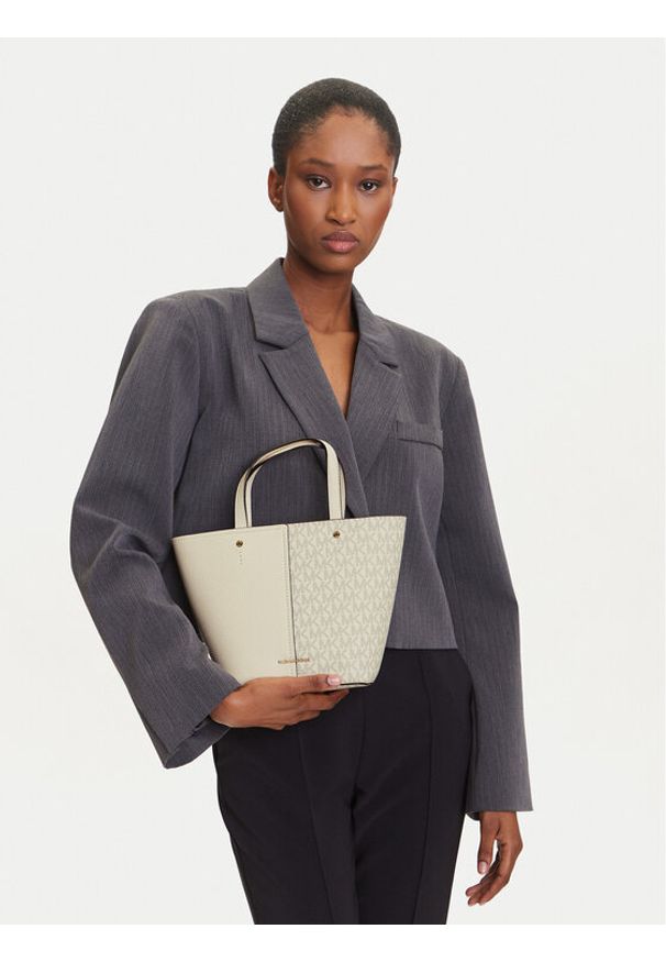 MICHAEL Michael Kors Torebka Flora 32T5GFFC1B Écru. Kolor: kremowy. Materiał: skórzane