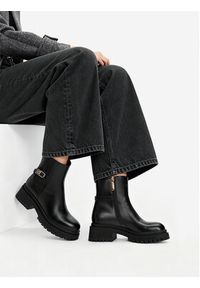 Nine West Botki CEO-LAYLA-01 Czarny. Kolor: czarny. Materiał: materiał #4