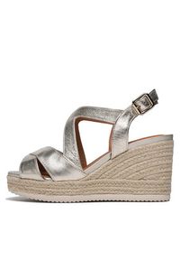 Geox Espadryle D Ponza D35GVC000CFC2012 Złoty. Kolor: złoty. Materiał: skóra