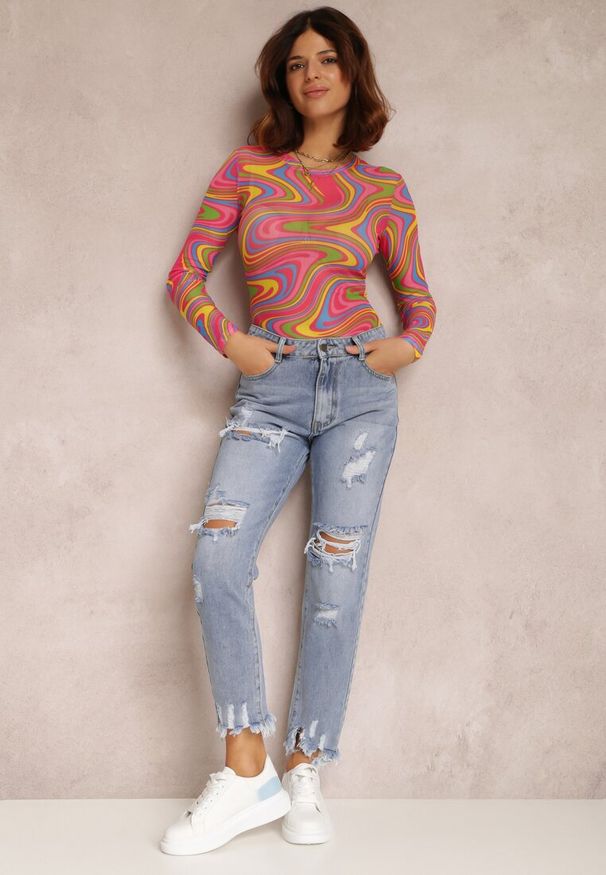 Renee - Jasnoniebieskie Jeansy Boyfriend Oreitharis. Kolor: niebieski. Styl: sportowy