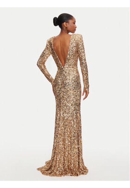 Złota sukienka wieczorowa Elisabetta Franchi 8053686190482