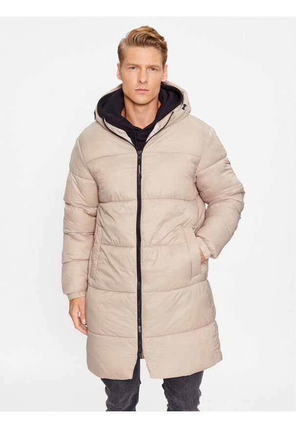 Jack & Jones Płaszcz zimowy 12236052 Beżowy Regular Fit. Kolor: beżowy. Materiał: syntetyk. Sezon: zima