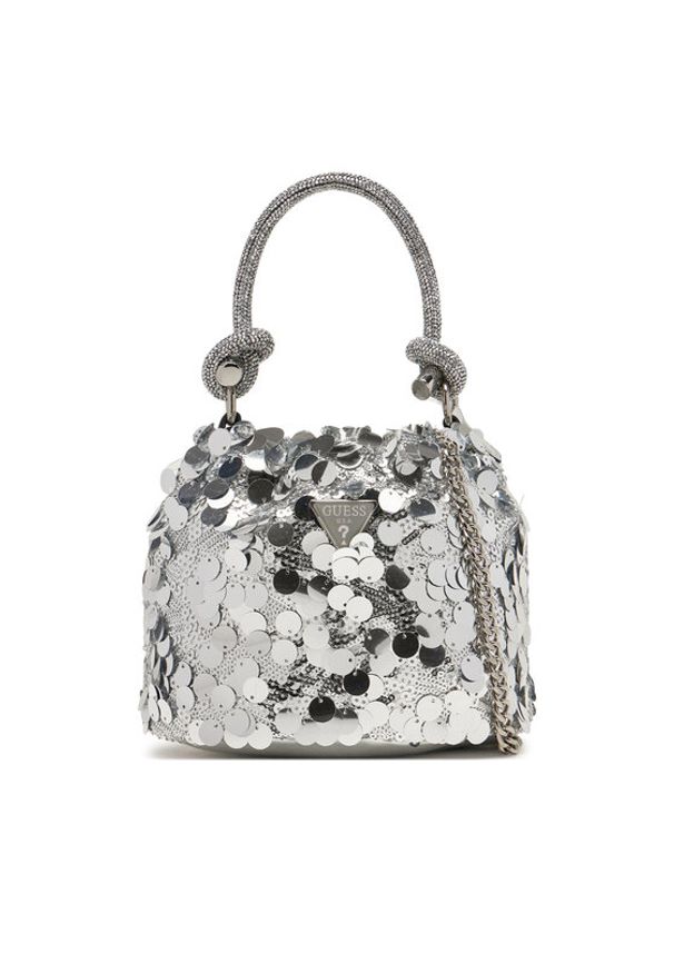 Guess Torebka HWEY95 38750 Srebrny. Kolor: srebrny. Materiał: skórzane
