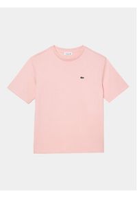 Lacoste T-Shirt TF5441 Różowy Regular Fit. Kolor: różowy. Materiał: bawełna #3