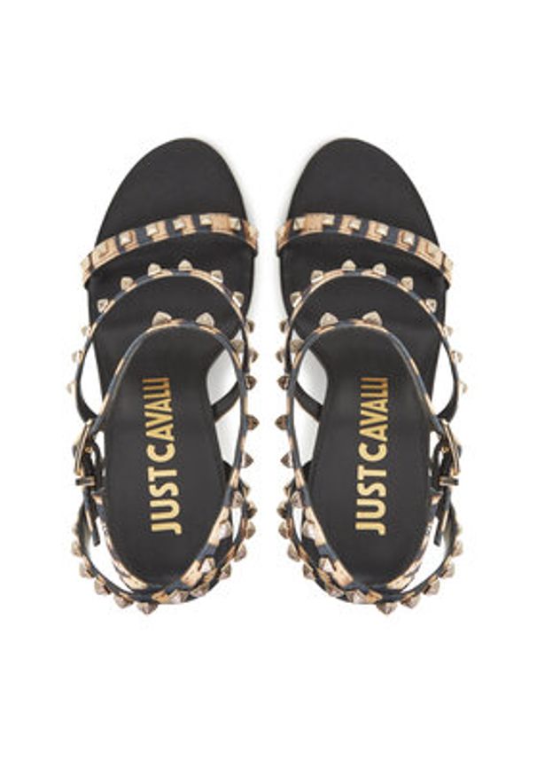 Just Cavalli Sandały 78RA3S62 ZSA32 Czarny. Kolor: czarny. Materiał: materiał