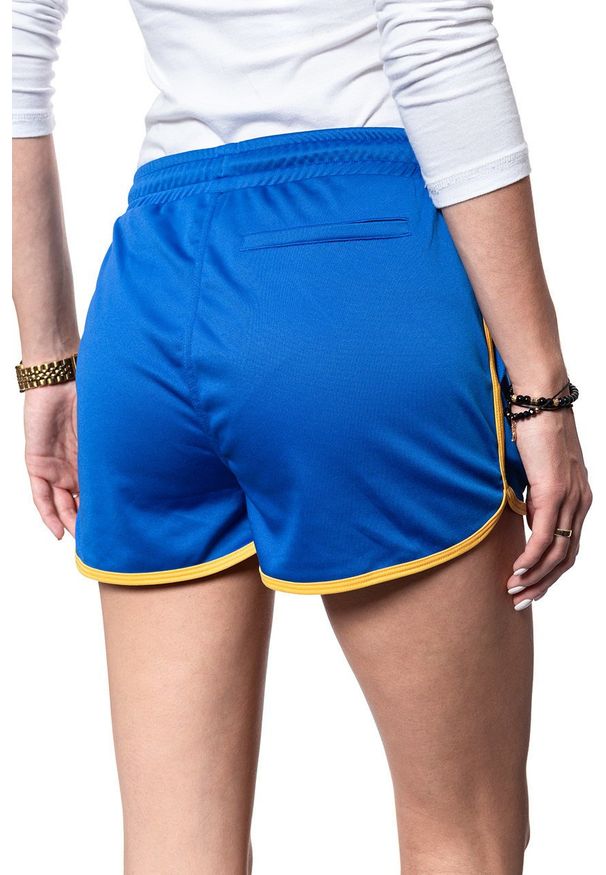 Wrangler - DAMSKIE SPODENKI WRANGLER B&Y SHORT NAUTICAL BLUE W6066DZV2 112130414. Materiał: dresówka